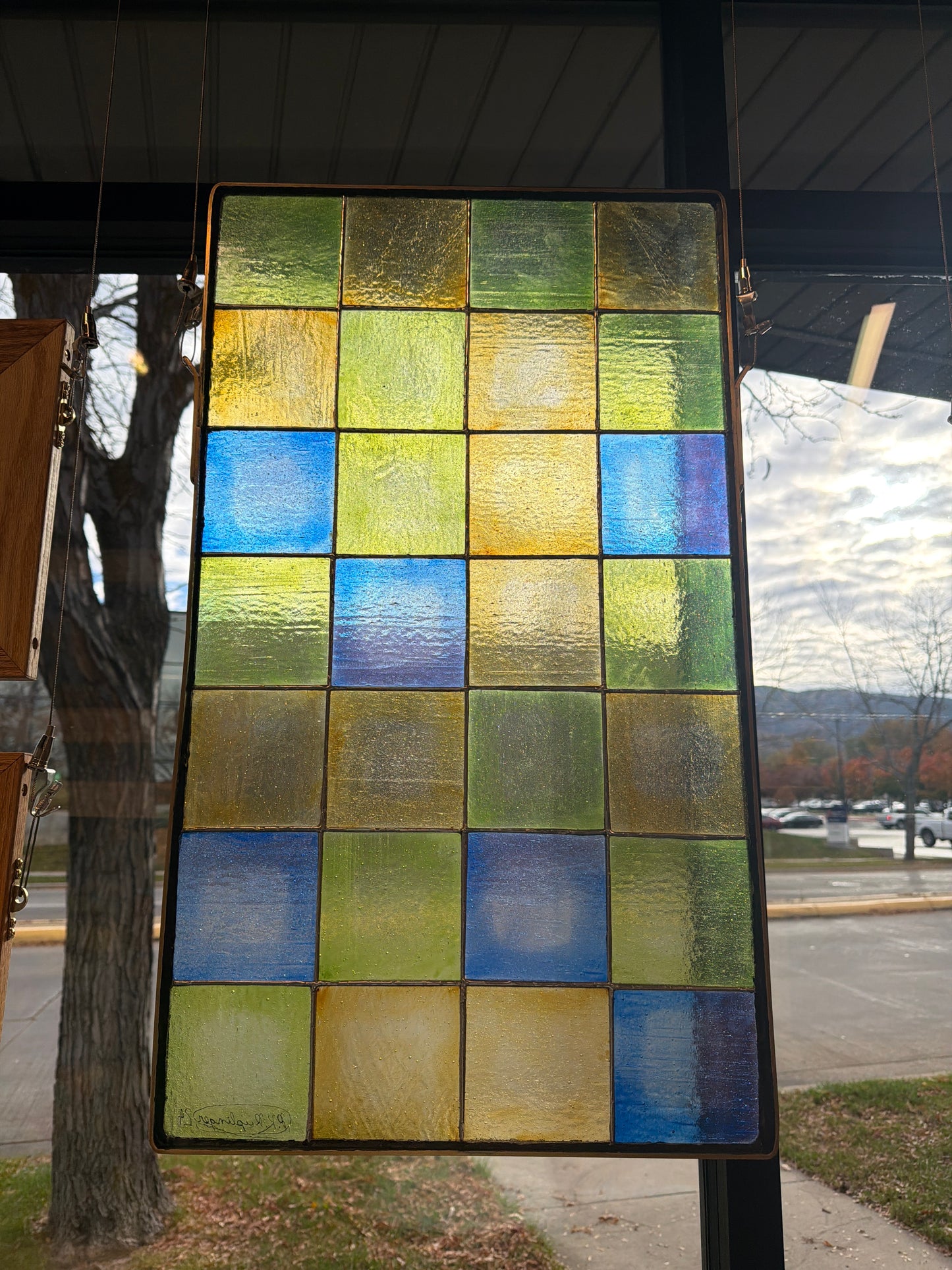 Translucent Yellow Light Green and blue