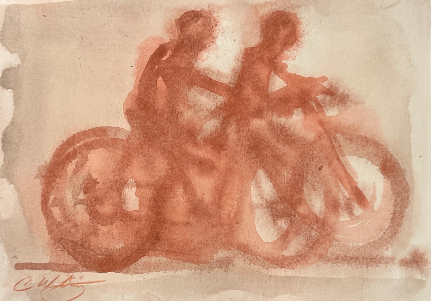 Bike ride red