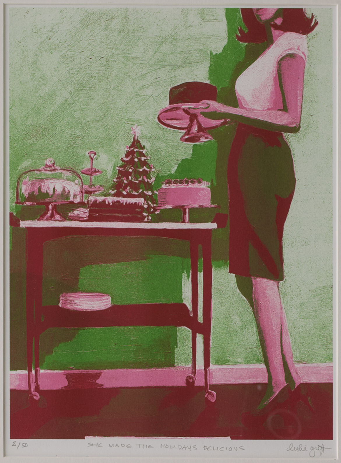 “She Made the Holidays Delicious” Lesli Graff (American, born 1976)