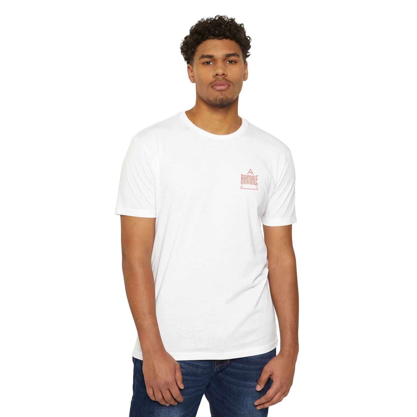 Simple Mountain Lockup Poly/Cotton T-Shirt