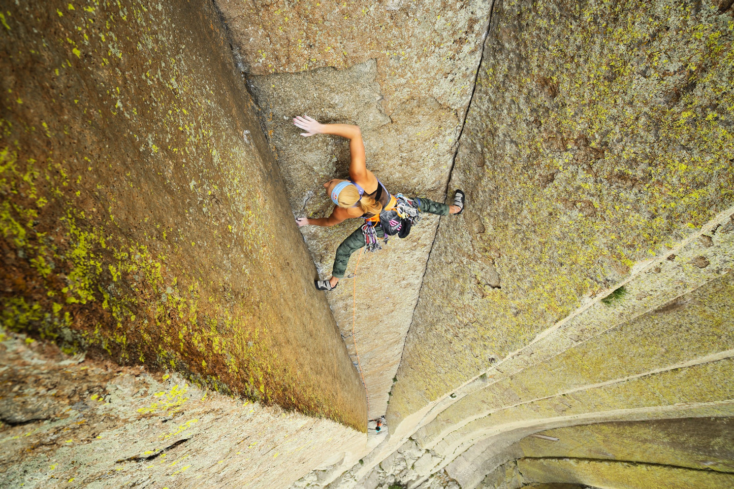 Climber Between Columns