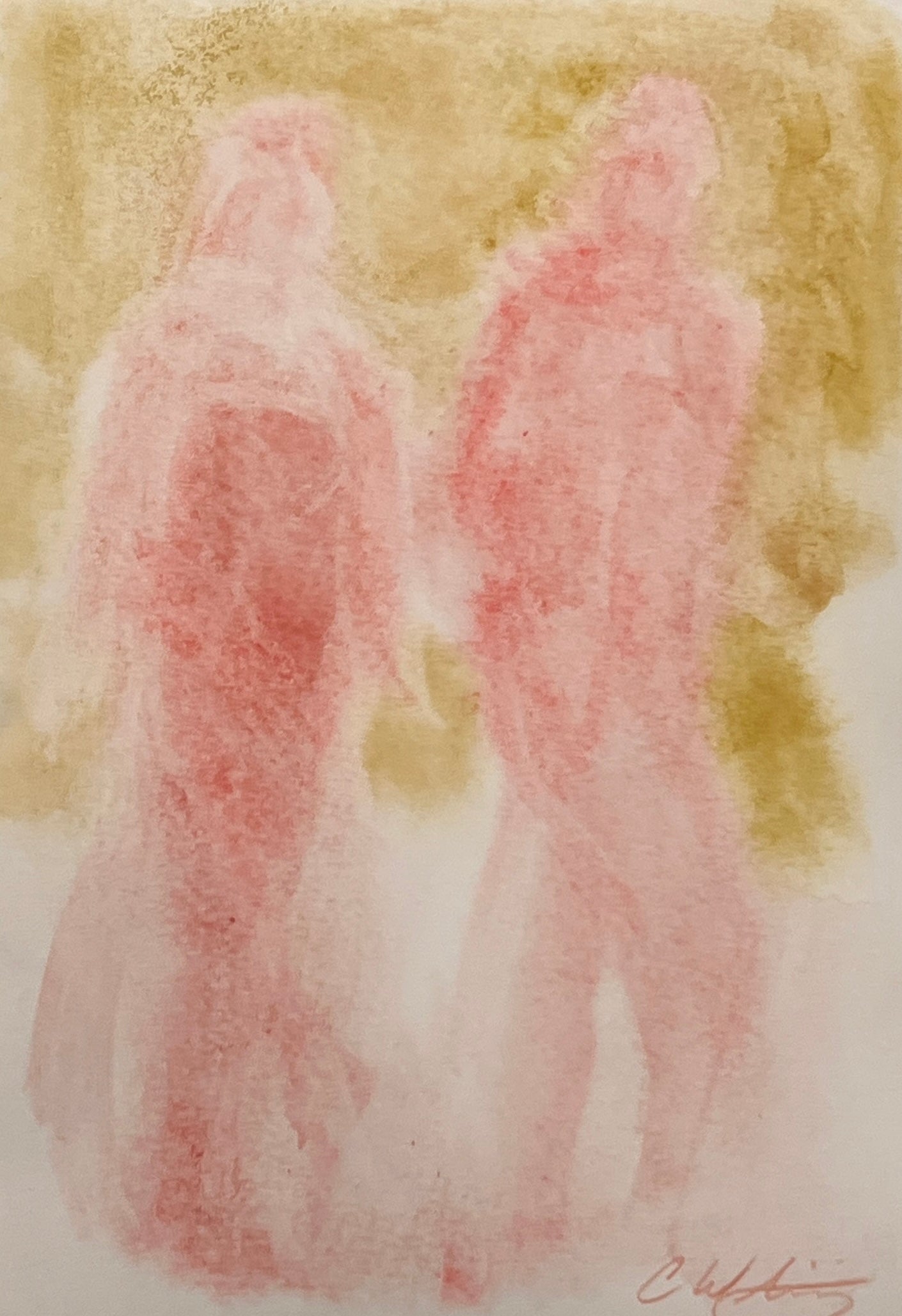 On a walk pink and yellow
