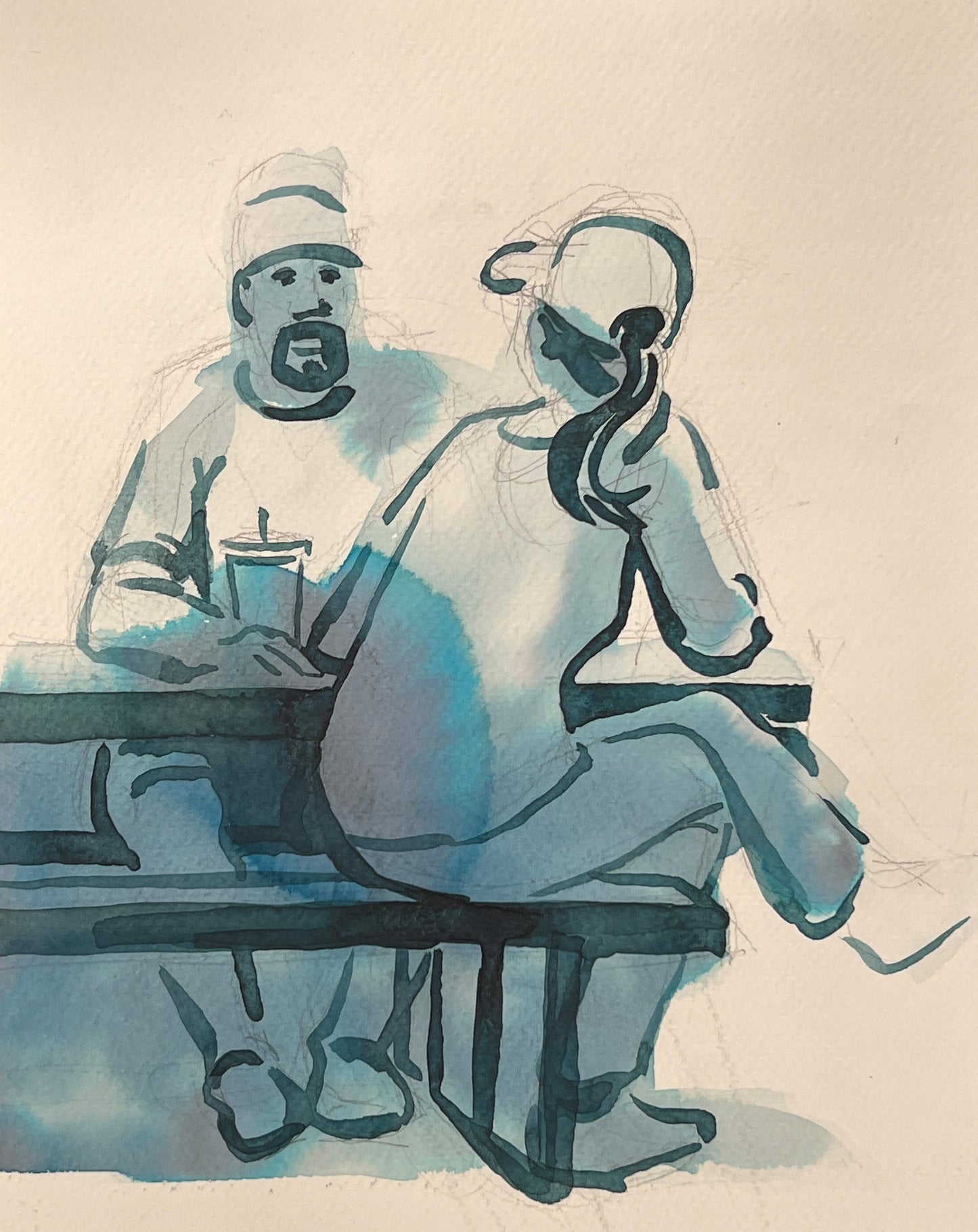 Picnic table chat